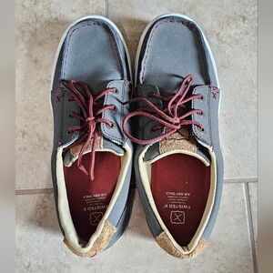 Twisted X Gray and Red Casual Shoes